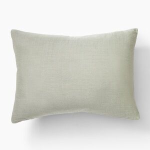 NWT West Elm Dreamy Cotton Gauze Standard Shams - Celadon Melange (2)